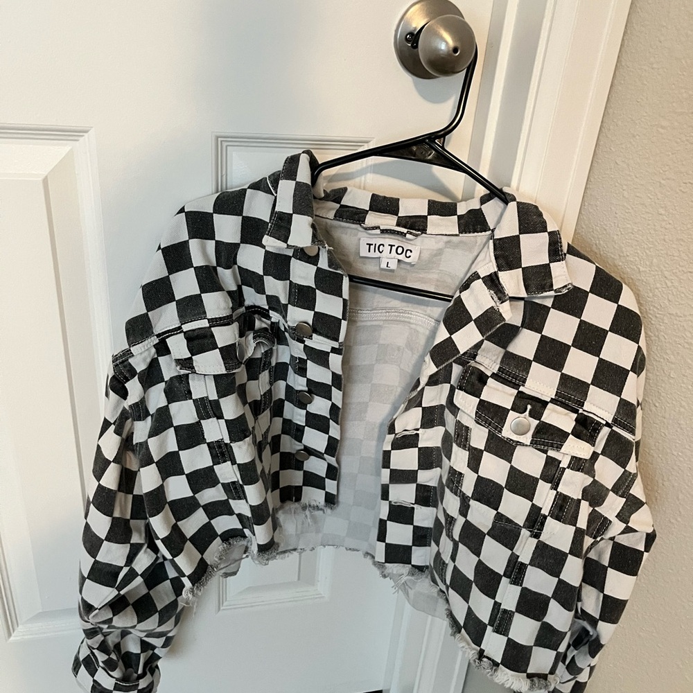 Checkered Jacket - Black and White